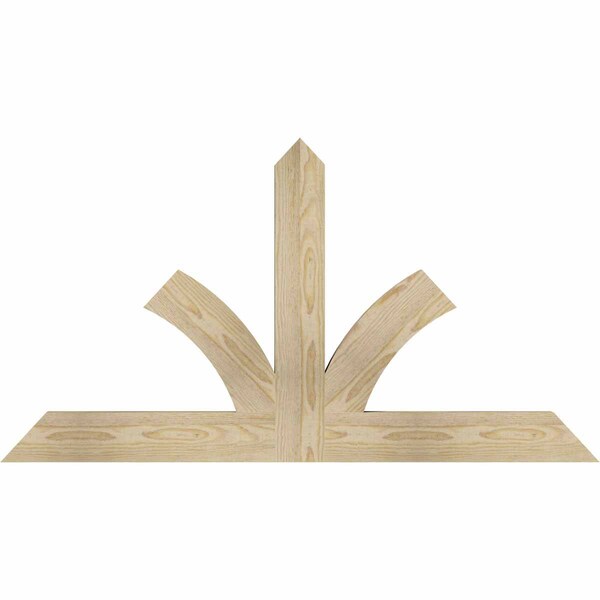 Ekena Millwork Richland Rough Sawn Timber Gable Bracket, Douglas Fir, 48"W x 26"H x 2"D x 4"F, 13/12 Pitch GBW048X26X0204RIC00RDF - main